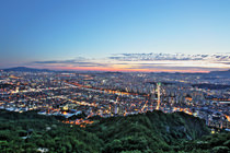 ソウル夕景の眺め