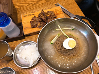 水冷麺+炭火焼肉