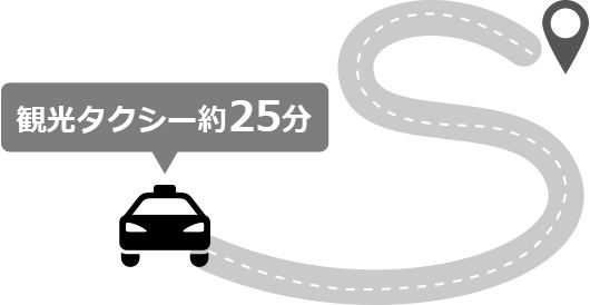 観光タクシー約25分