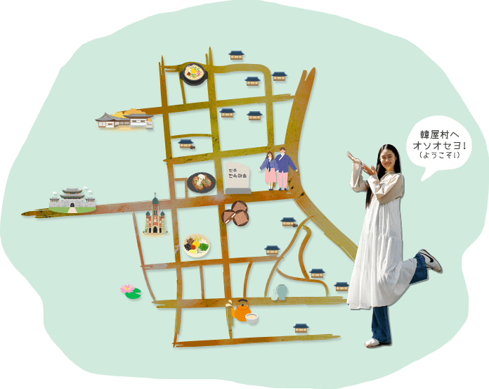 韓屋村へオソオセヨ!(ようこそ!)