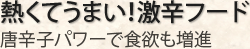 熱くてうまい！激辛フード