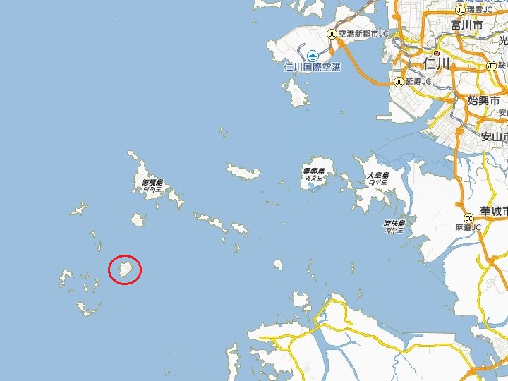 仙甲島(ソンガット)位置 ※コネスト韓国地図