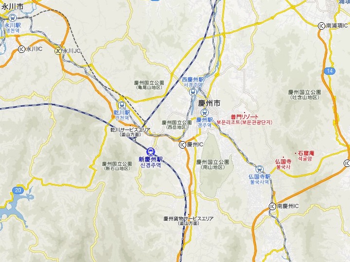 12月27日までの路線図 ※コネスト韓国地図