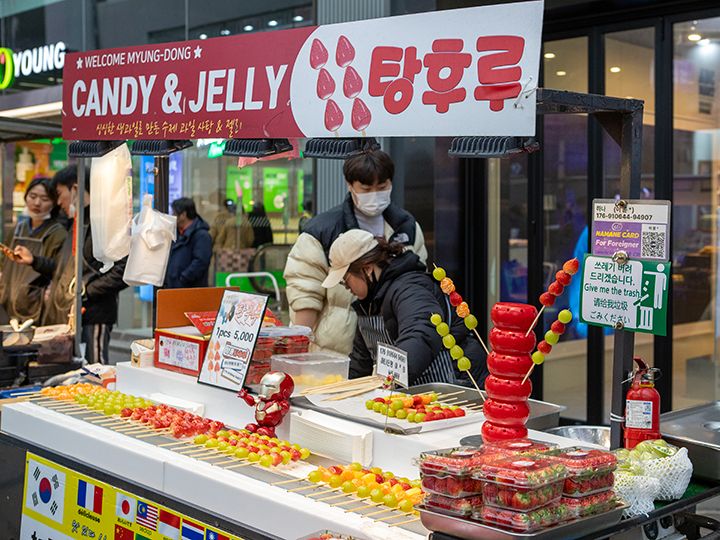 フルーツ飴(タンフル)は１本 5,000ウォン程度