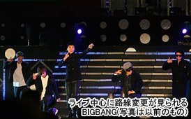 ライブ中心に路線変更が見られるBIGBANG(写真は以前のもの)