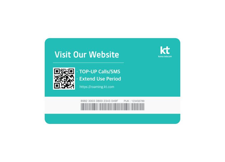 KT プリペイドSIM データ無制限・通話可能(１~30日)｜韓国オプショナルツアー予約 「コネスト」