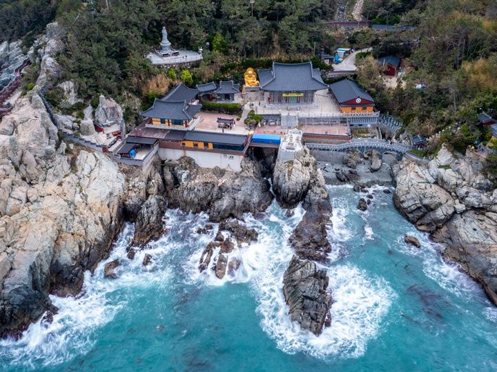 釜山市内観光・甘川文化村とヒンヨウル文化村、松島海上ケーブルカー