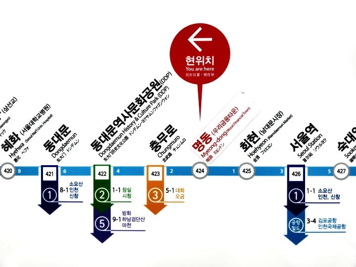 乗車位置は路線図にも