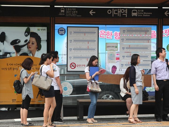 基本的には乗り場で並ばない