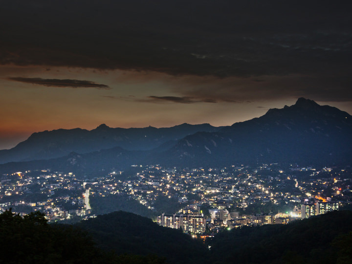 目の前に広がるソウル中心部