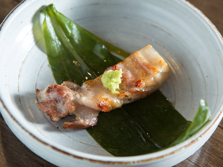 行者ニンニクの葉の漬物(ミョンイナムル)も美味しい