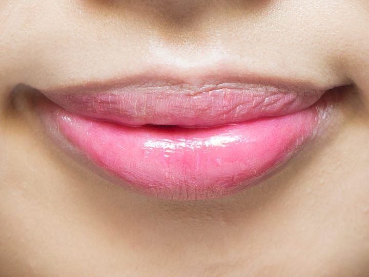 ティントを二度塗りした様子