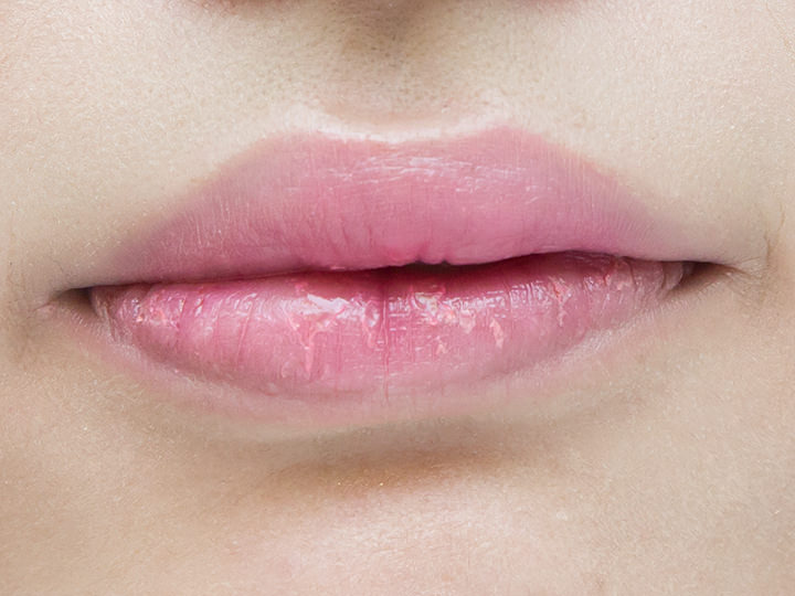 ティントを一度塗りした様子