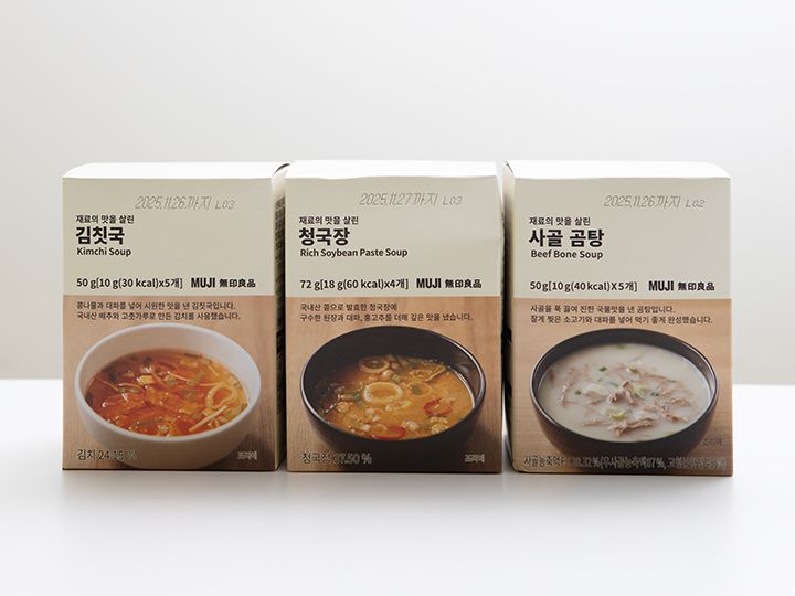 即席スープ各種
1箱(5袋入り) 5,900ウォン