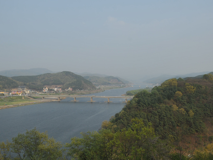 公山城から眺める錦江