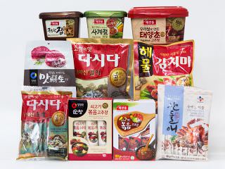 ダシダ、韓国味噌、コチュジャンなどの調味料各種