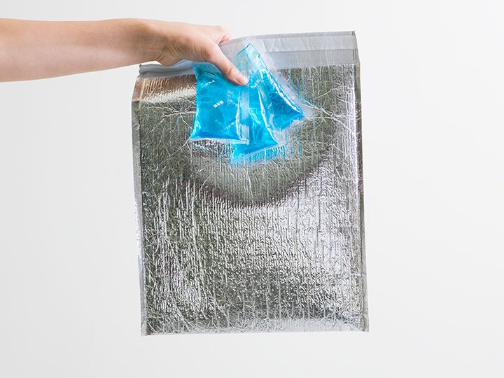 ➀保冷剤・保冷袋・ビニール袋を用意