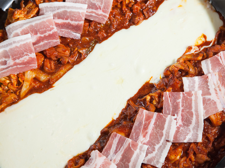 チーズとタッカルビが一緒に入っているパターン