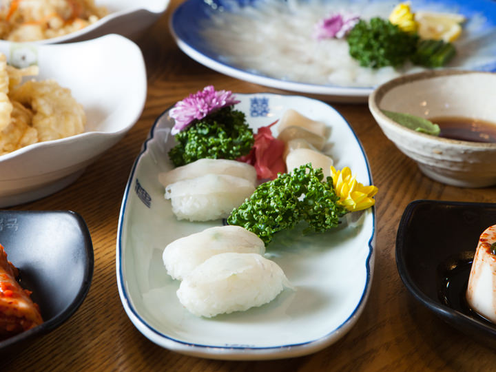 フグの握りも絶品