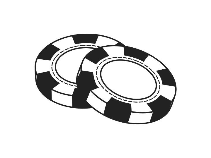 テーブルゲームはチップで