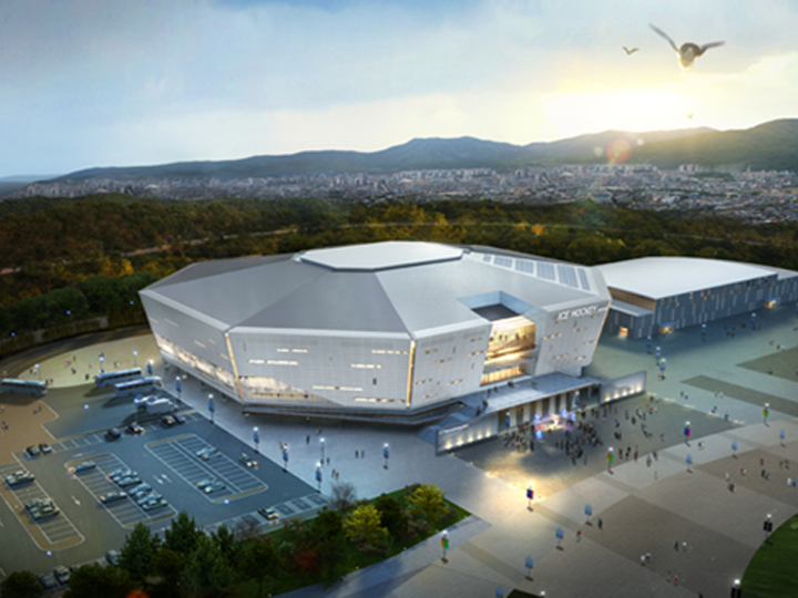 「関東ホッケーセンター」
江陵オリンピックパークから少し離れた場所にある、アイスホッケー競技開催会場。「江陵高速バスターミナル・江陵市外バスターミナル」が最寄りのバス停
写真提供:江原道庁