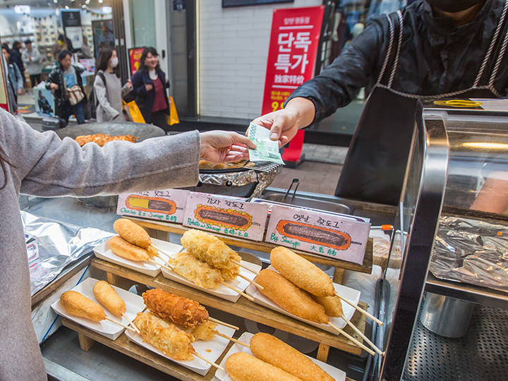 明洞屋台グルメ食べ歩き19 韓国の屋台 B級グルメ 韓国旅行 コネスト