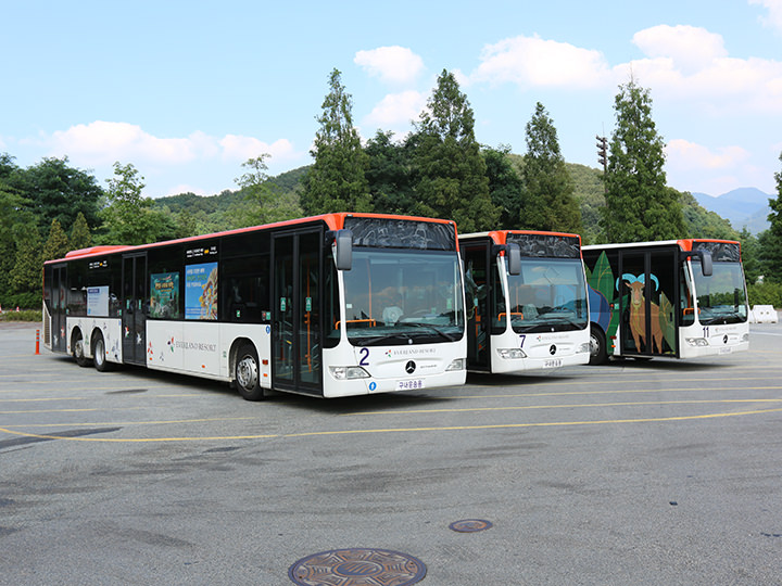 龍仁軽電鉄の前垈(チョンデ)・エバーランド駅からは無料シャトルバスあり(イメージ)