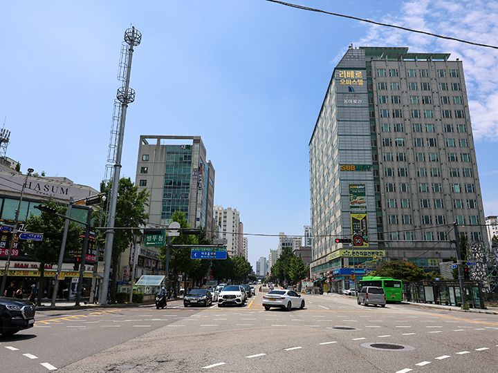 南口交差点の様子