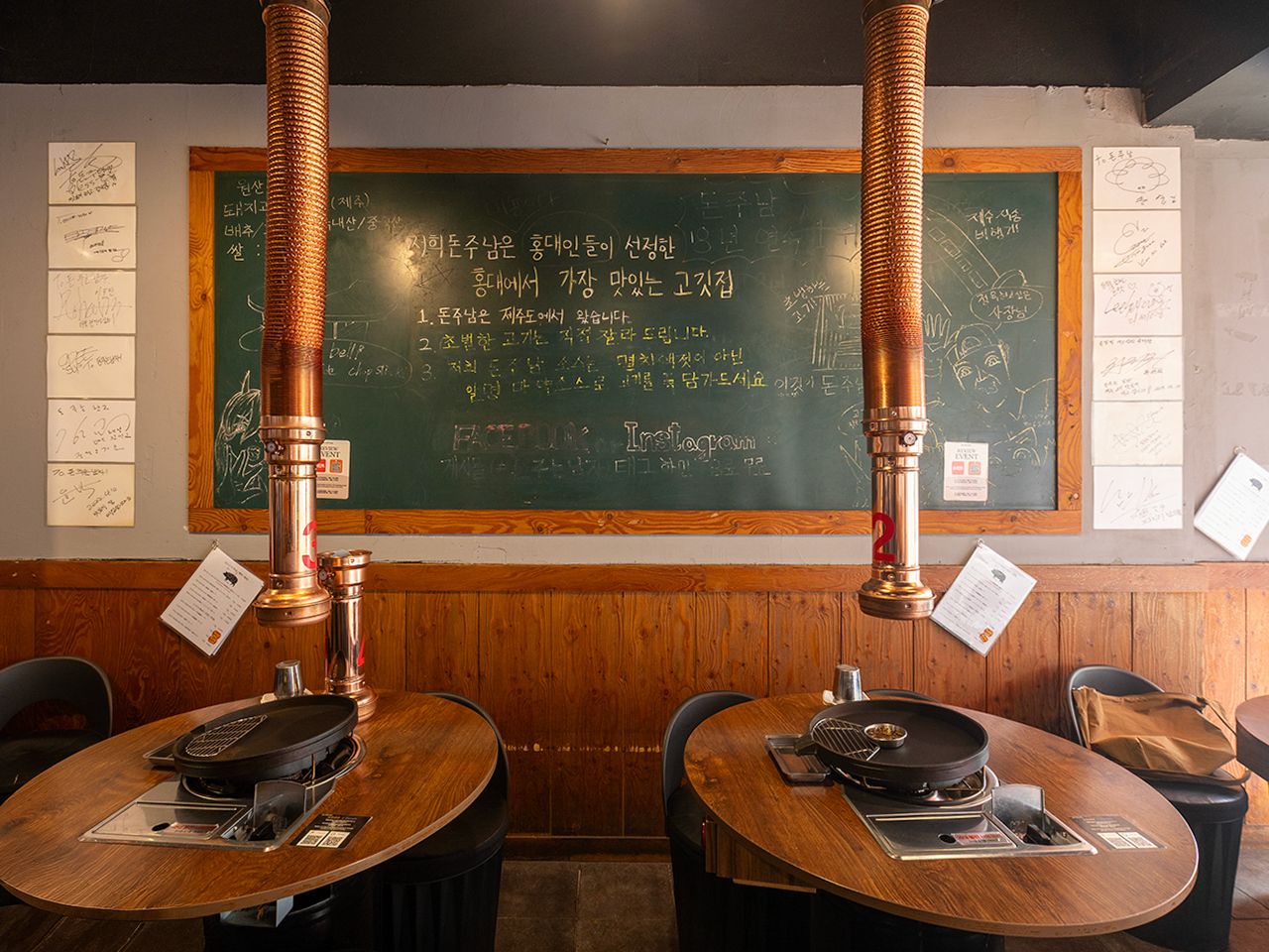 黒板がメニューボード