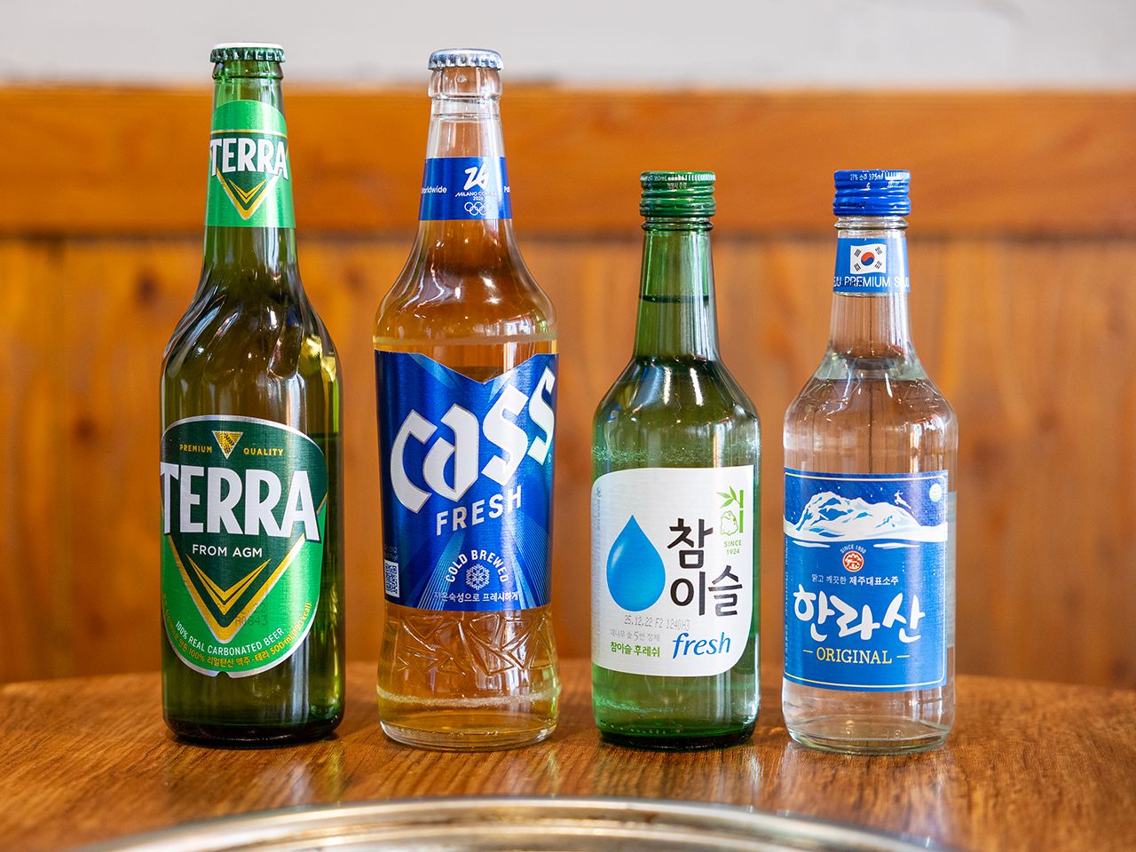 瓶ビールや焼酎も豊富