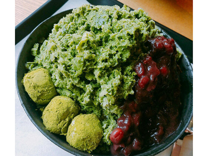 グリーンティーかき氷(グリンティピンス)(2人分 15,000ウォン)