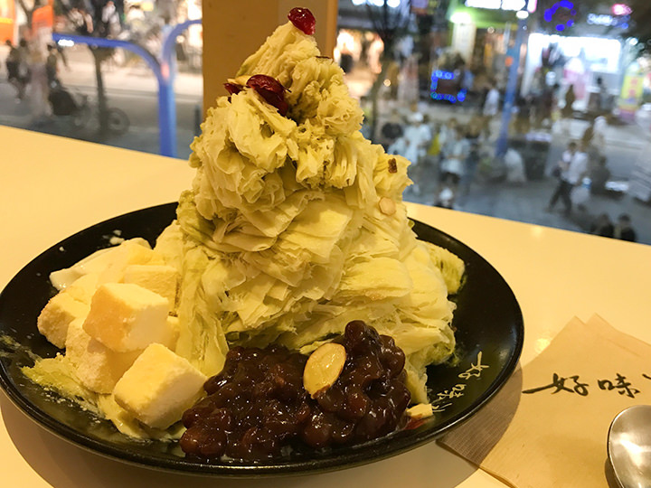 抹茶かき氷HOMIBING(ノッチャピンスホミビン)(10,000ウォン)