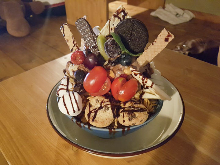 チョコかき氷(チョコピンス)(15,000ウォン)