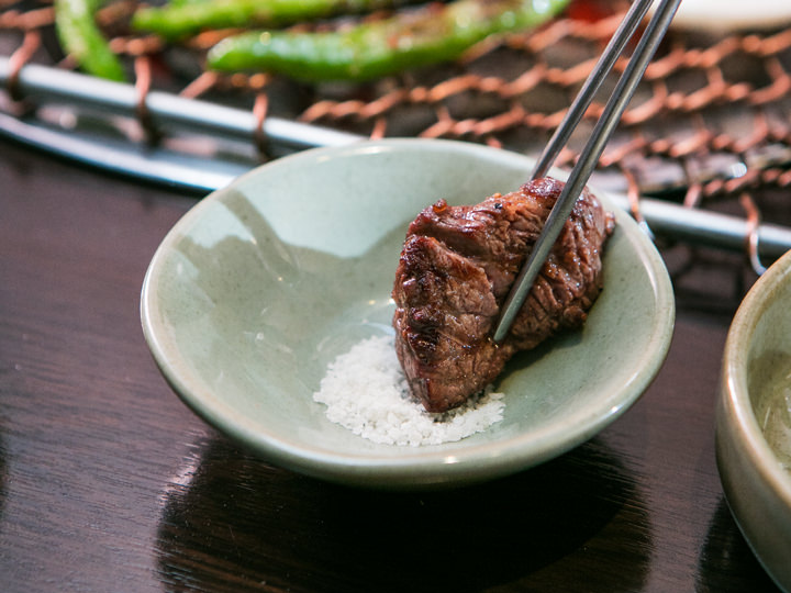 塩を少しだけつけて頂くと美味