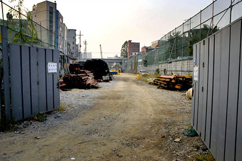 かつての線路跡