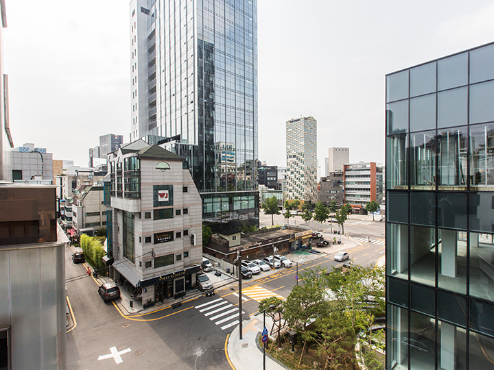 店内から見える景色