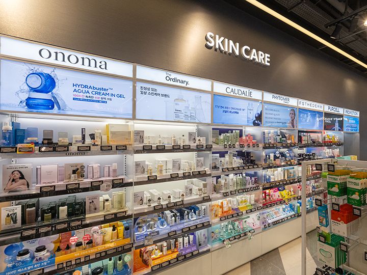 スキンケアコスメのコーナー