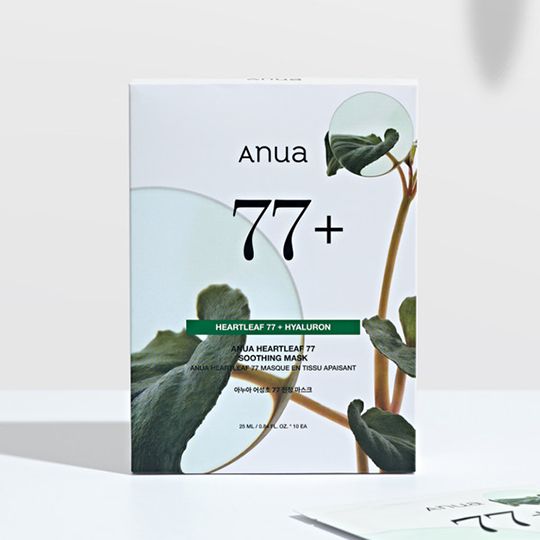 Anua(アヌア) ドクダミ 77 鎮静マスク1枚 4,000ウォン
肌にぴたっと密着する保湿力の高いシートマスク。ドクダミの鎮静成分入り