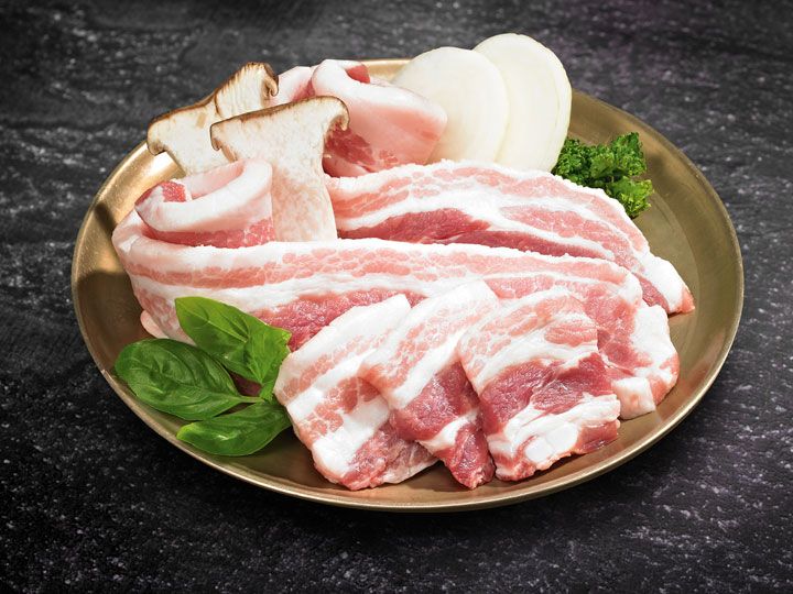 赤身と脂身のバランスがとれたサムギョプサル