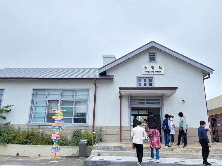 松亭ビーチ前の「松亭乗り場」