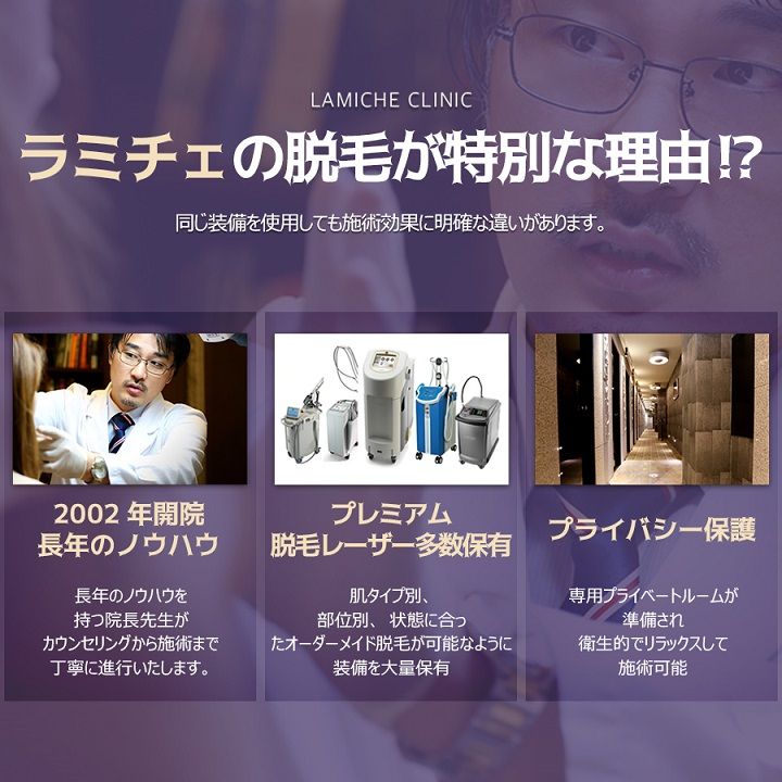 「脱毛クリニック」の特徴