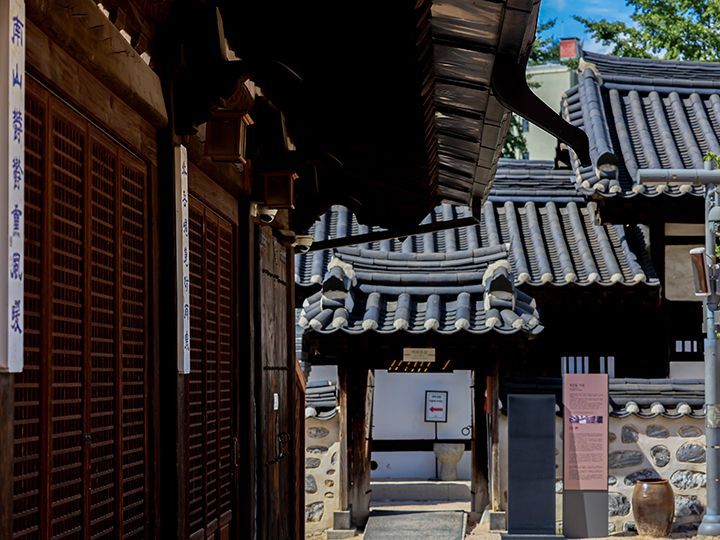 伝統家屋エリアの様子