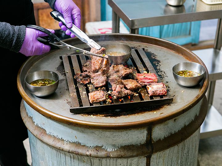 韓国ドラム缶テーブル 韓国ドラムテーブル 初段