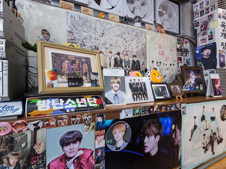 店内には「防弾少年団ギャラリー」も