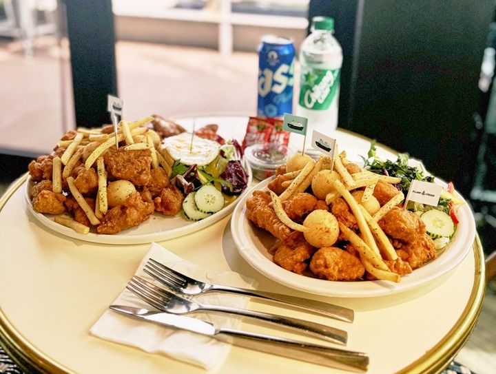 B:チキン+ビール