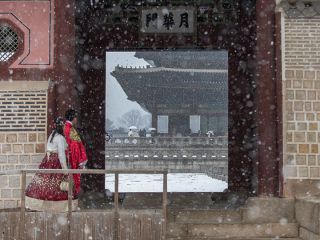 雪景色の景福宮