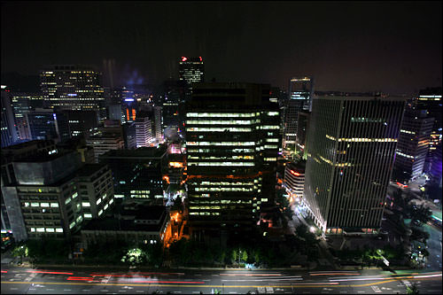 部屋から見える夜景
