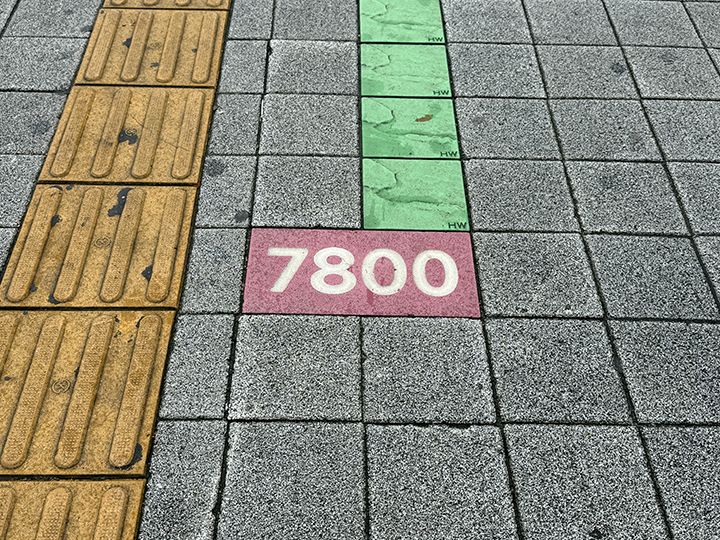 足元、7800の表示のラインに並ぶ