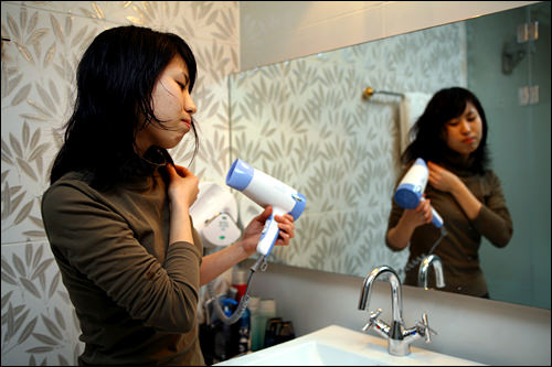 ドライヤーは洗面所に