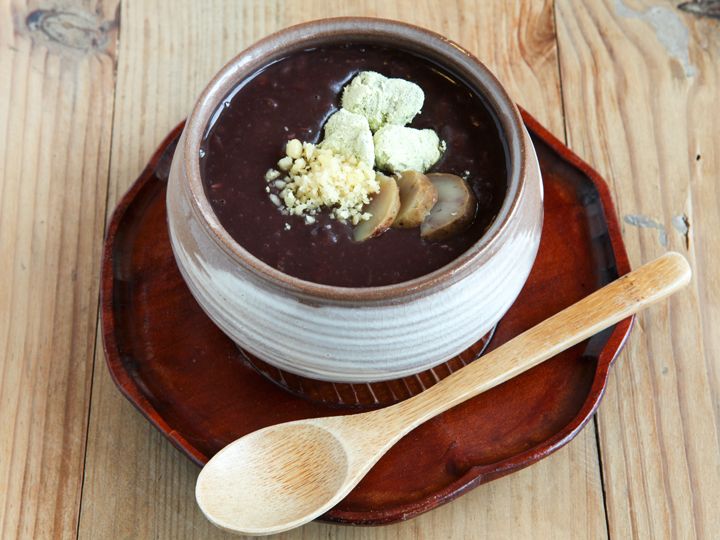 韓国のぜんざいは具だくさん